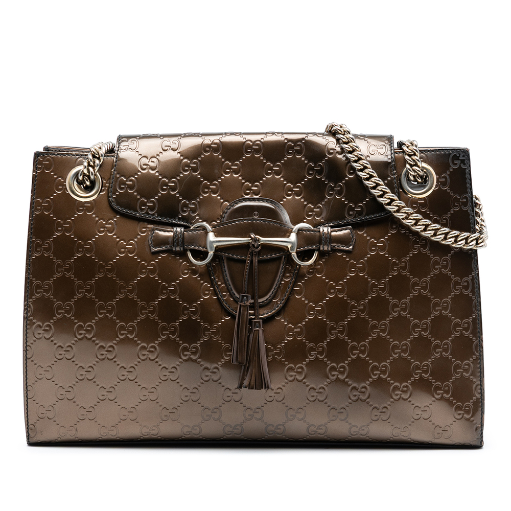 Pre-Loved Gucci Large Guccissima Emily Shoulder Bag